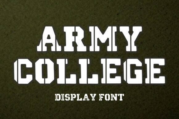Army College: Merging Tactical Stencil Aesthetics with Collegiate Tradition