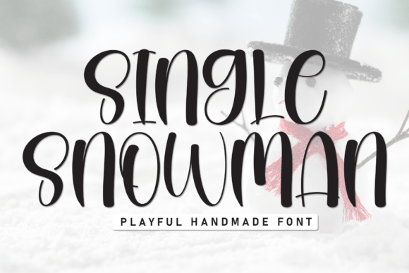 Discover the Elegance of Single Snowman Font