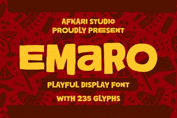 Emaro: A Playful Display Font for Lively and Engaging Designs