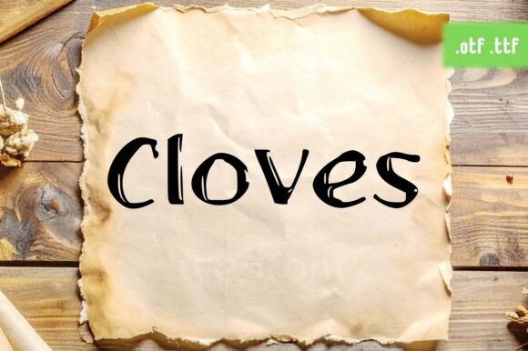 Embrace the Handcrafted Charm of Cloves Font