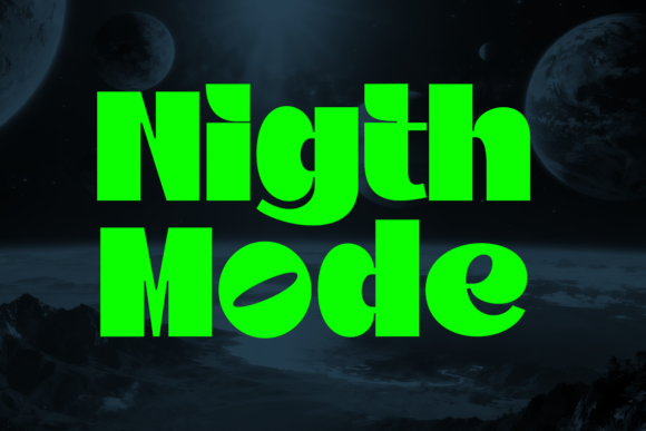 Embracing the Future with Night Mode: A Minimalist, Cyberpunk-Inspired Font
