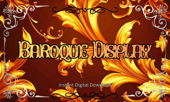 Enhance Your Designs with Baroque Display: A Font of Timeless Elegance and Dramatic Flair