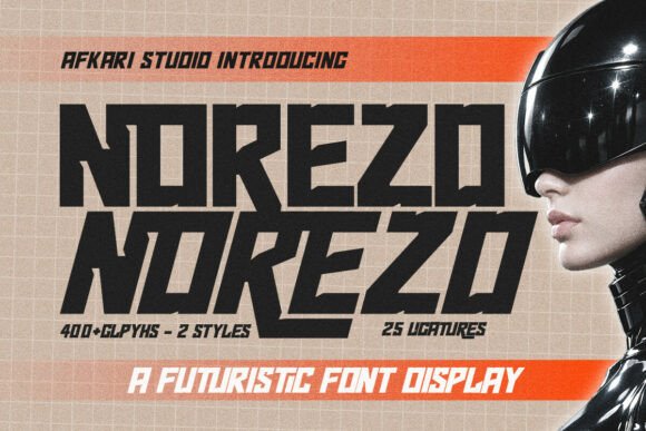 Norezo: A Futuristic Display Font for Modern Creatives