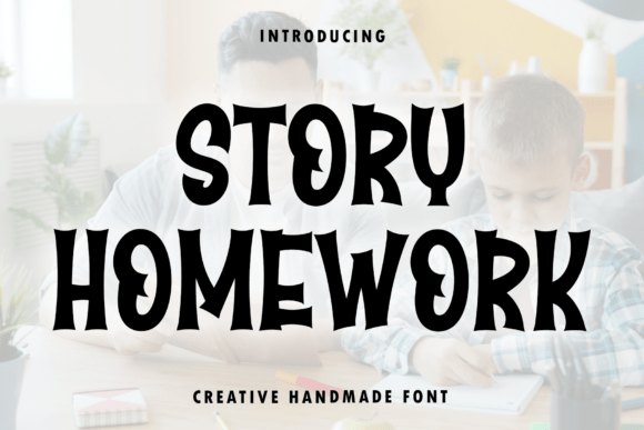 Story Homework: A Graceful Handwritten Font for Modern Creativity